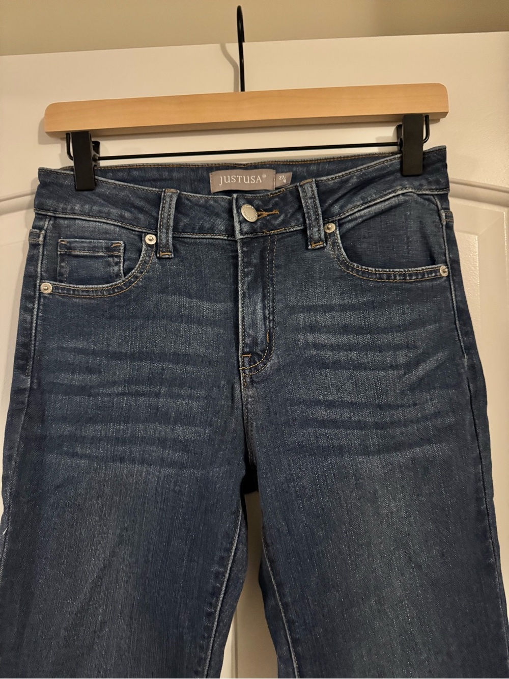 Just USA Dark Blue Flare Jeans - Picture 3 of 9